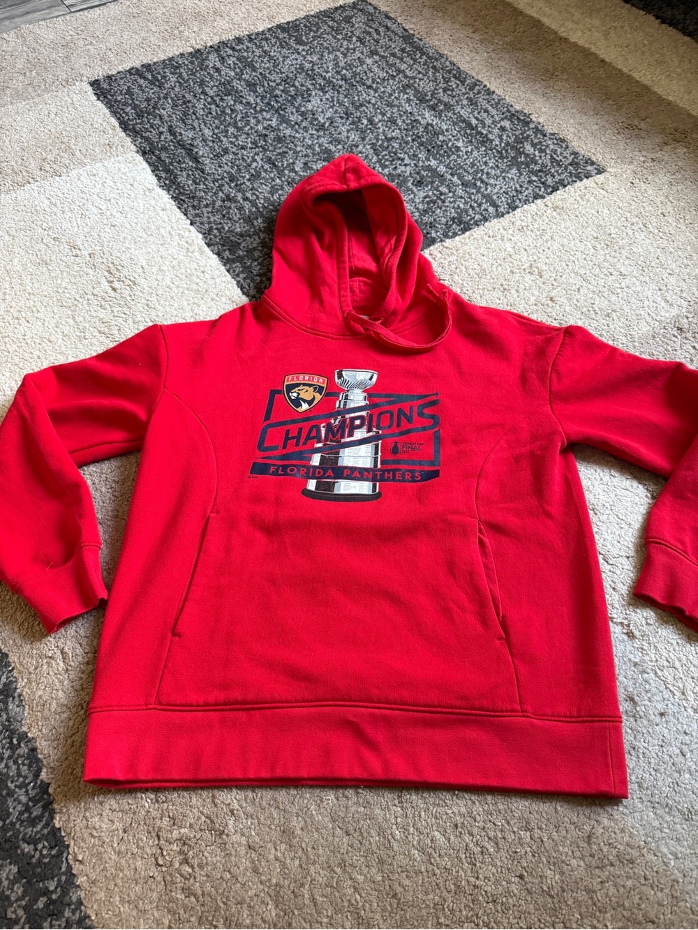Florida Panthers Fanatics Red Championship Hoodie - small